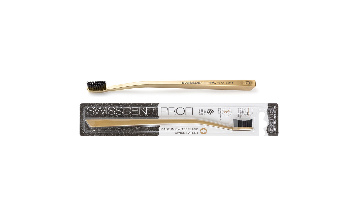 Swissdent Toothbrush Whitening Gold Active Coal
