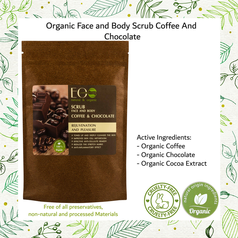 Coffee & Chocolate Scrub for Face & Body Rejuvenation & Pleasure 40g