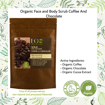 Coffee & Chocolate Scrub for Face & Body Rejuvenation & Pleasure 200g