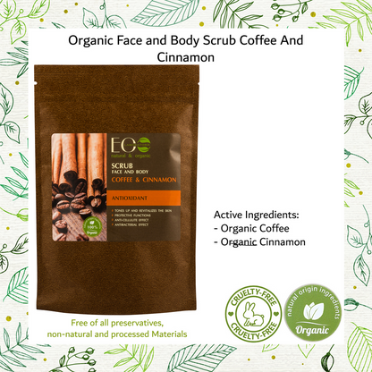 Coffee & Cinnamon Scrub for Face & Body Antioxidant 200g